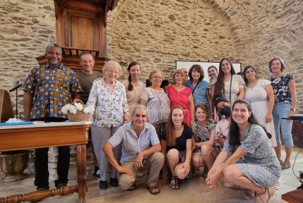 Blog Harriette Smit Nederlands bezoek Franse kerk groepsfoto