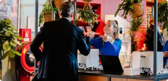 Event registration equipment rental