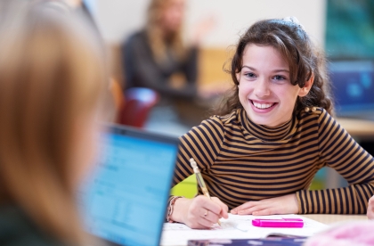 Leerling aan het werk