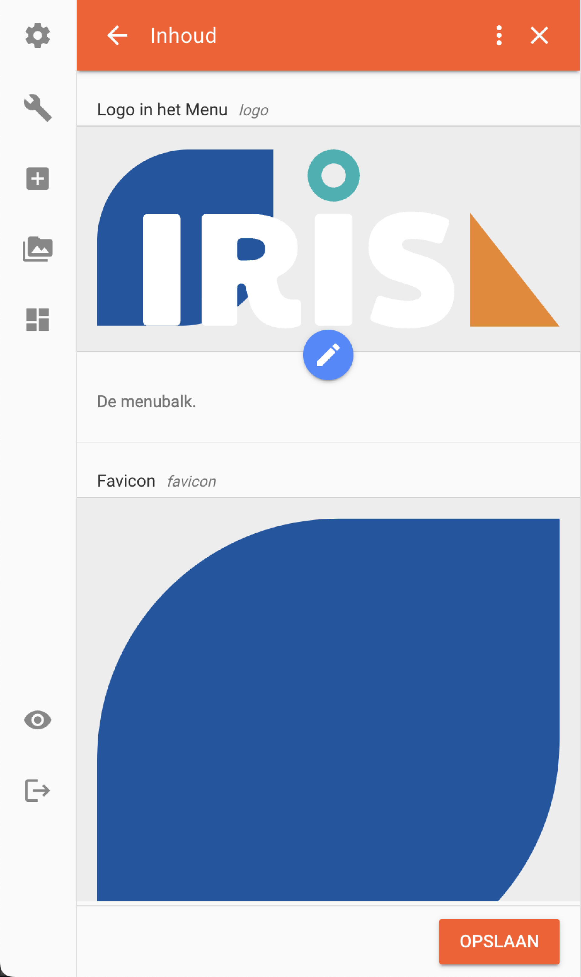 Favicon instellingen