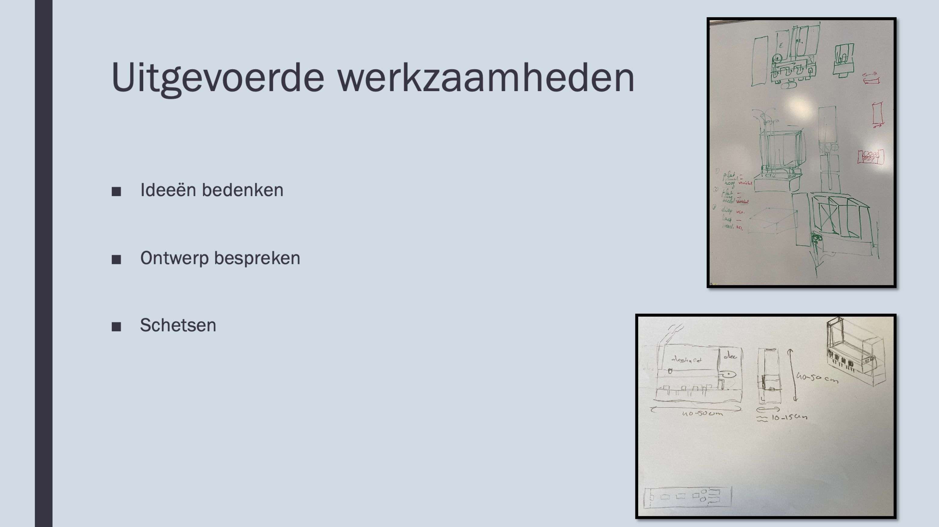 Presentatie bevochtiging en desinfectie prototype afstudeerder