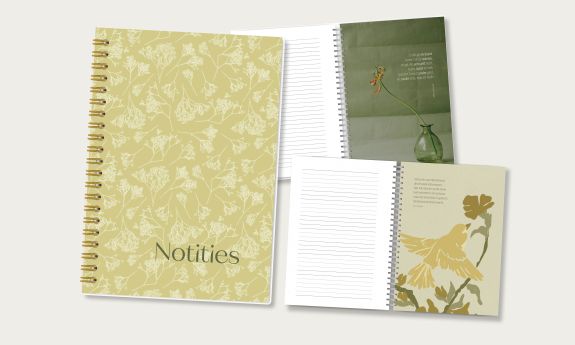 Notitieboek met posters