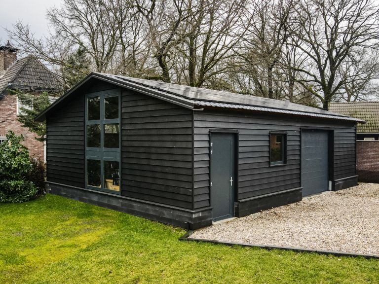 Prefab garage in de tuin - Snelbouwloods