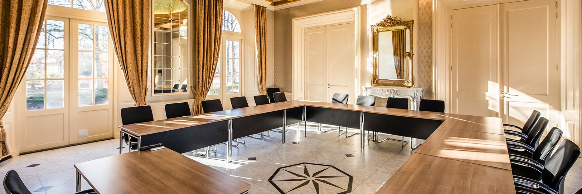 Header Spiegelzaal vergaderlocatie midden Nederland Kasteel De Vanenburg