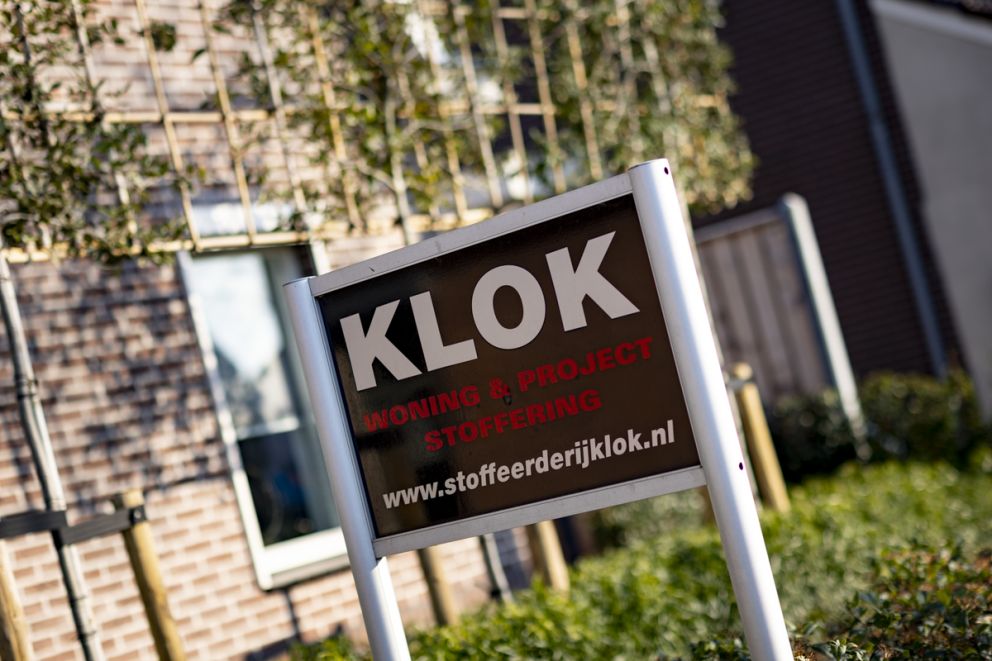 Welkomstbord Stoffeerderij Klok