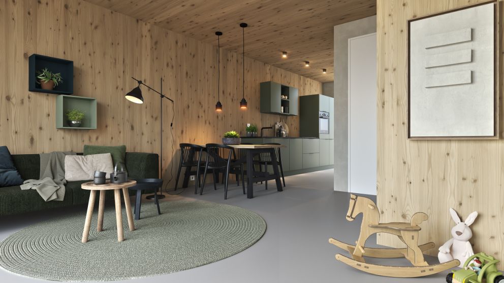 Latei  Radiks ooghoogte impressie interieur rijwoning 0