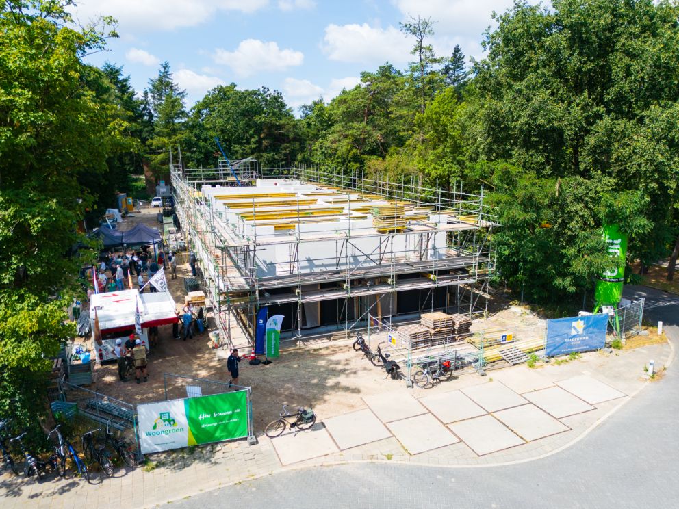 Nieuwbouw Vondellaan Zeist startfeest 00 luchtfoto Mel Boas