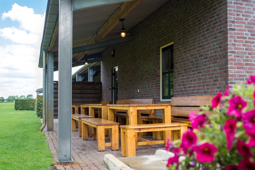 Overdekt terras Groepsaccommodatie