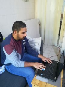 ME.1.100 ABTS student Elyas studying