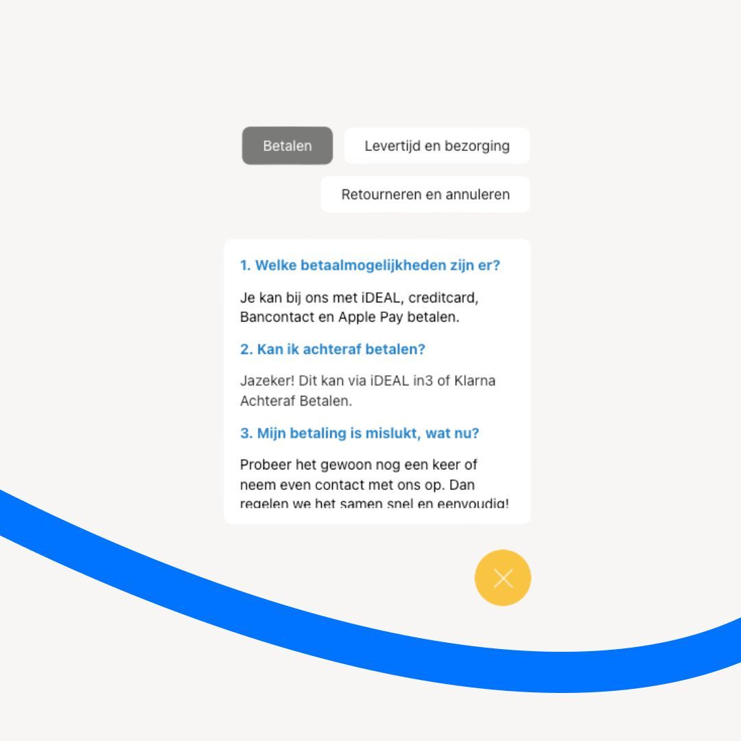 3-Veelgestelde vragen Professionele webshop met LeadBot