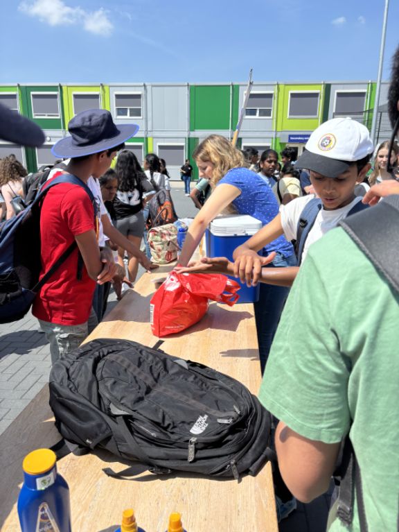 Every secondary student needed to fill their backpacks with 5 litres of water