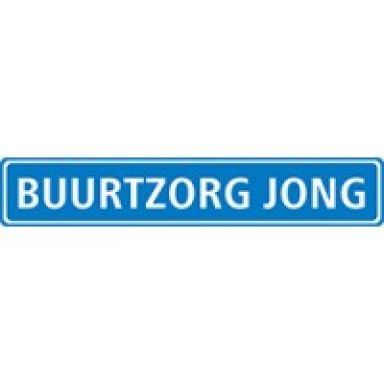 Buurtzorg jong Bord met de tekst buurtzorg jong erop