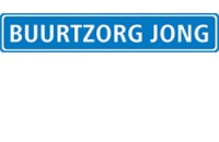 Buurtzorg jong Bord met de tekst buurtzorg jong erop
