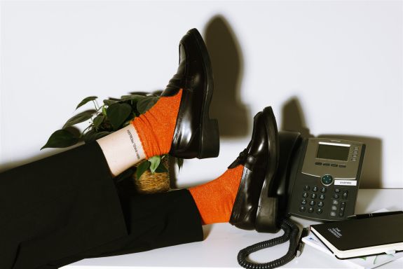 Voeten op bureau Voeten op bureau