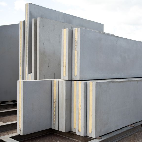 Geïsoleerde betonwanden