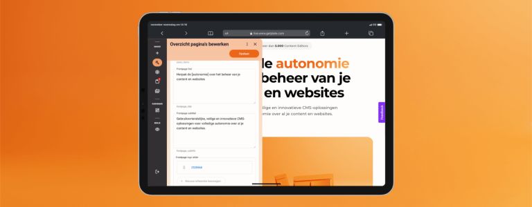 Update: Edit your website directly from tablet or smartphone