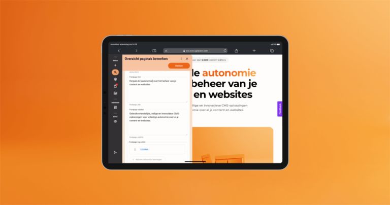Update: Edit your website directly from tablet or smartphone
