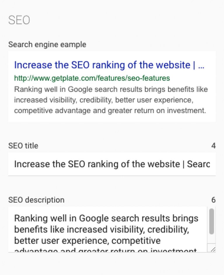 How does Plate improve SEO?